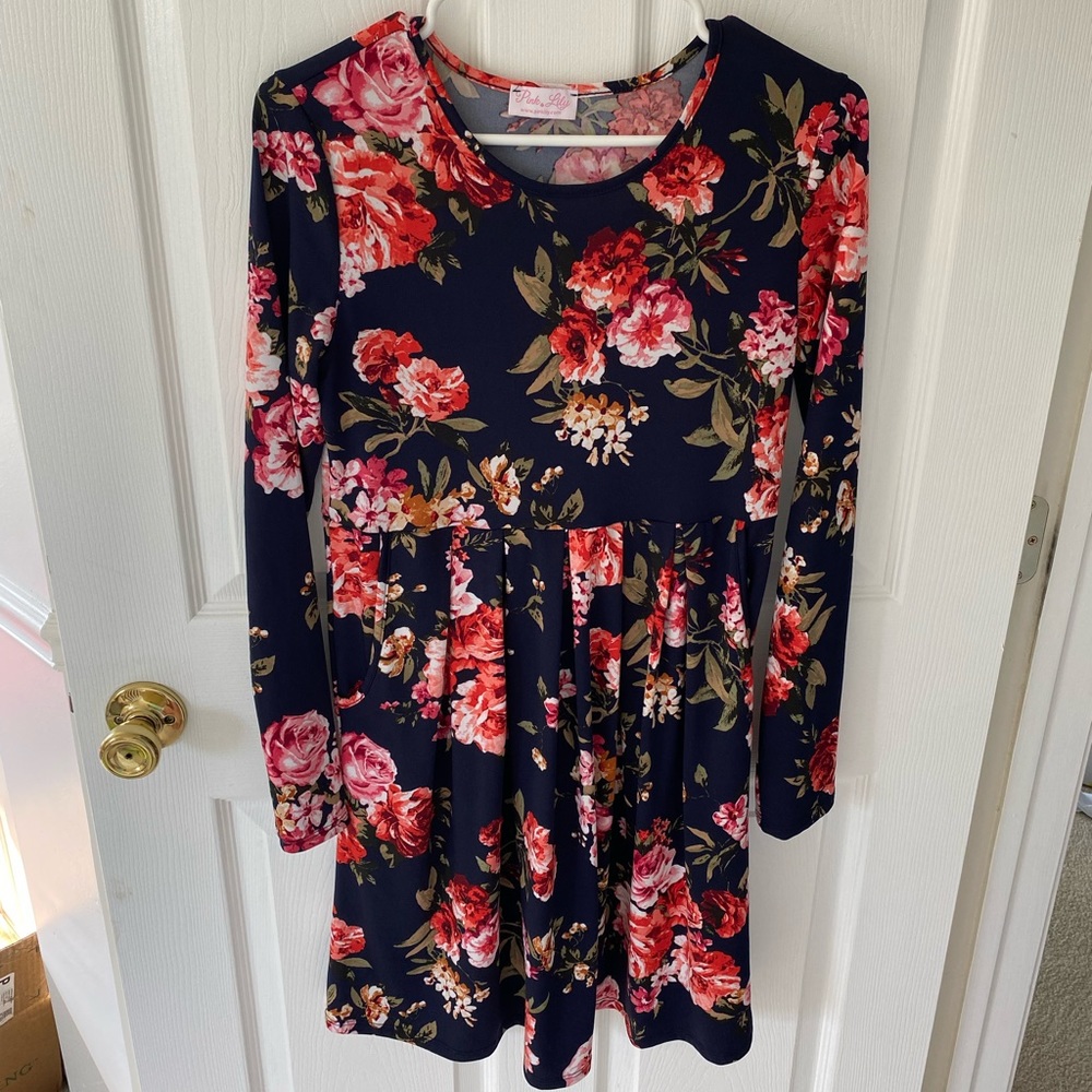 Pink Lily Floral Dress